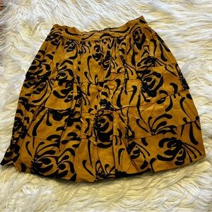 SARIAH gold black mini skirt anthropologie